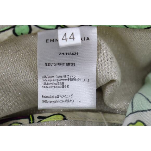 EMMA & GAIA Beige Blazer Jacket w Subtle Sparkle Double Breasted Size 44 (Large) - Picture 14 of 16